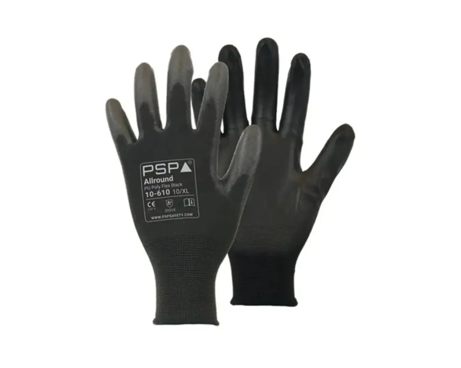 10-610 PU Zwart Werkhandschoen Maat 8/M (12 paar)