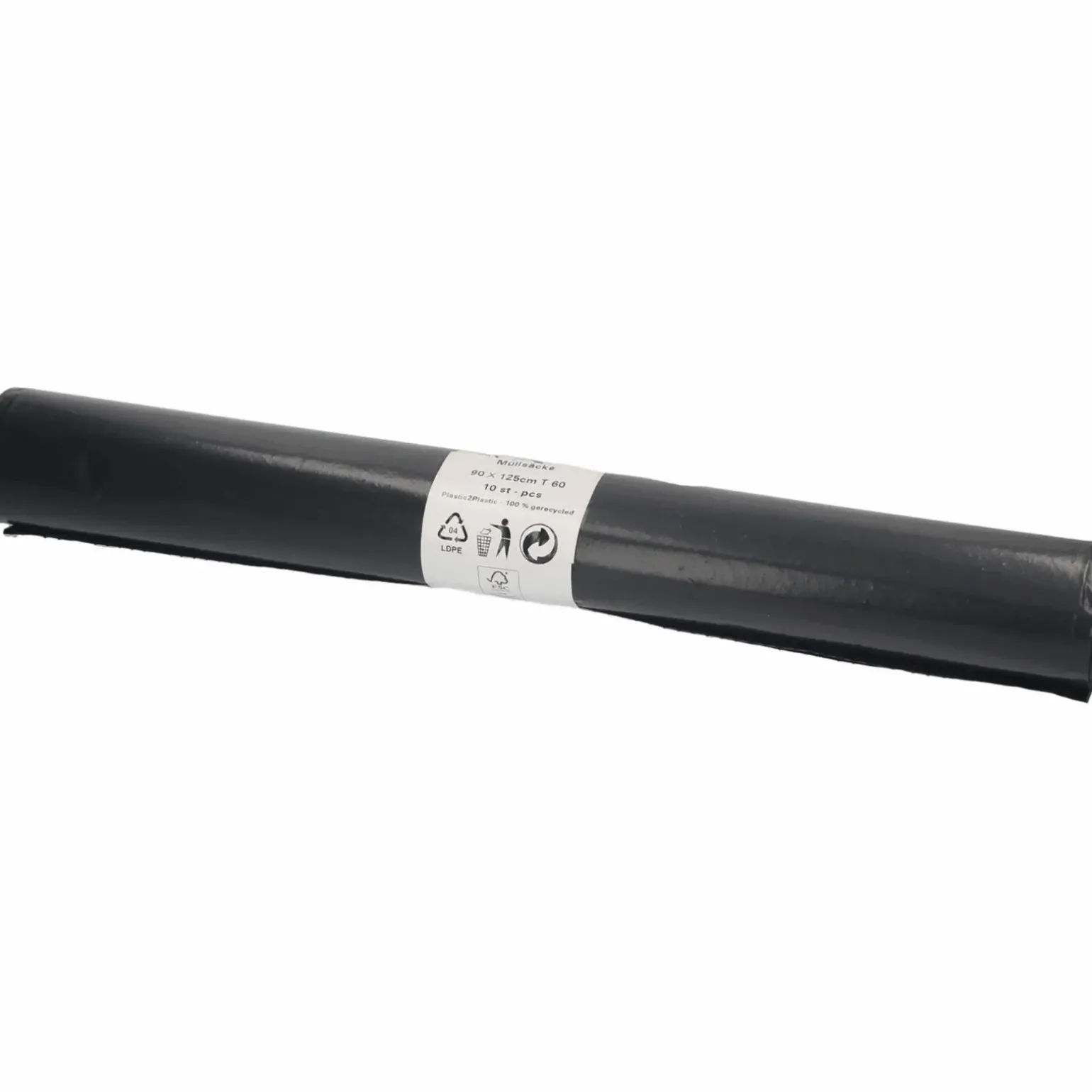 Afvalzak zwart 90×125 cm T60 rol (10 stuks)