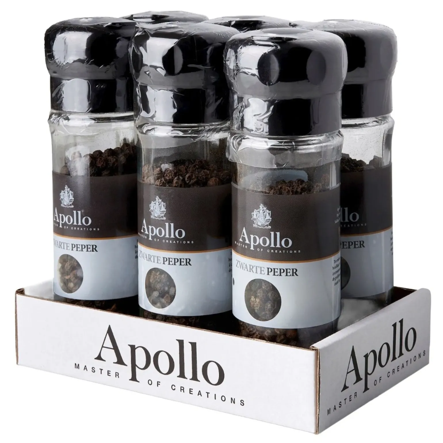 Apollo Zwarte Peper Heel Strooimolen (6x 45gr)