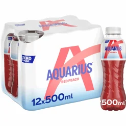 Aquarius Red Peach Zero Sugar PET (12x 500ml)