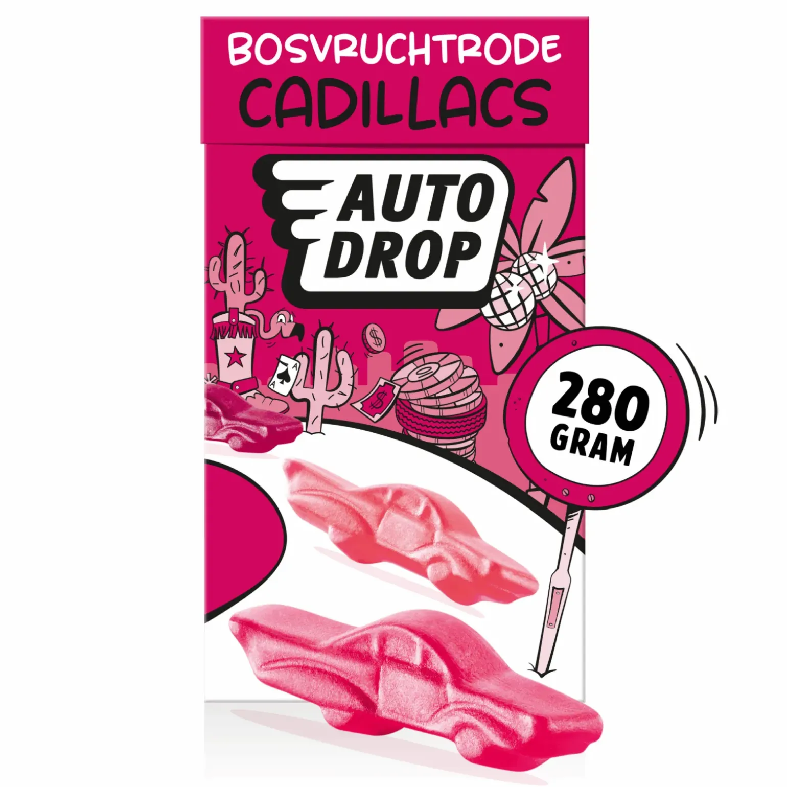 Autodrop Bosvrucht Rode Cadillacs (6x 280gr)