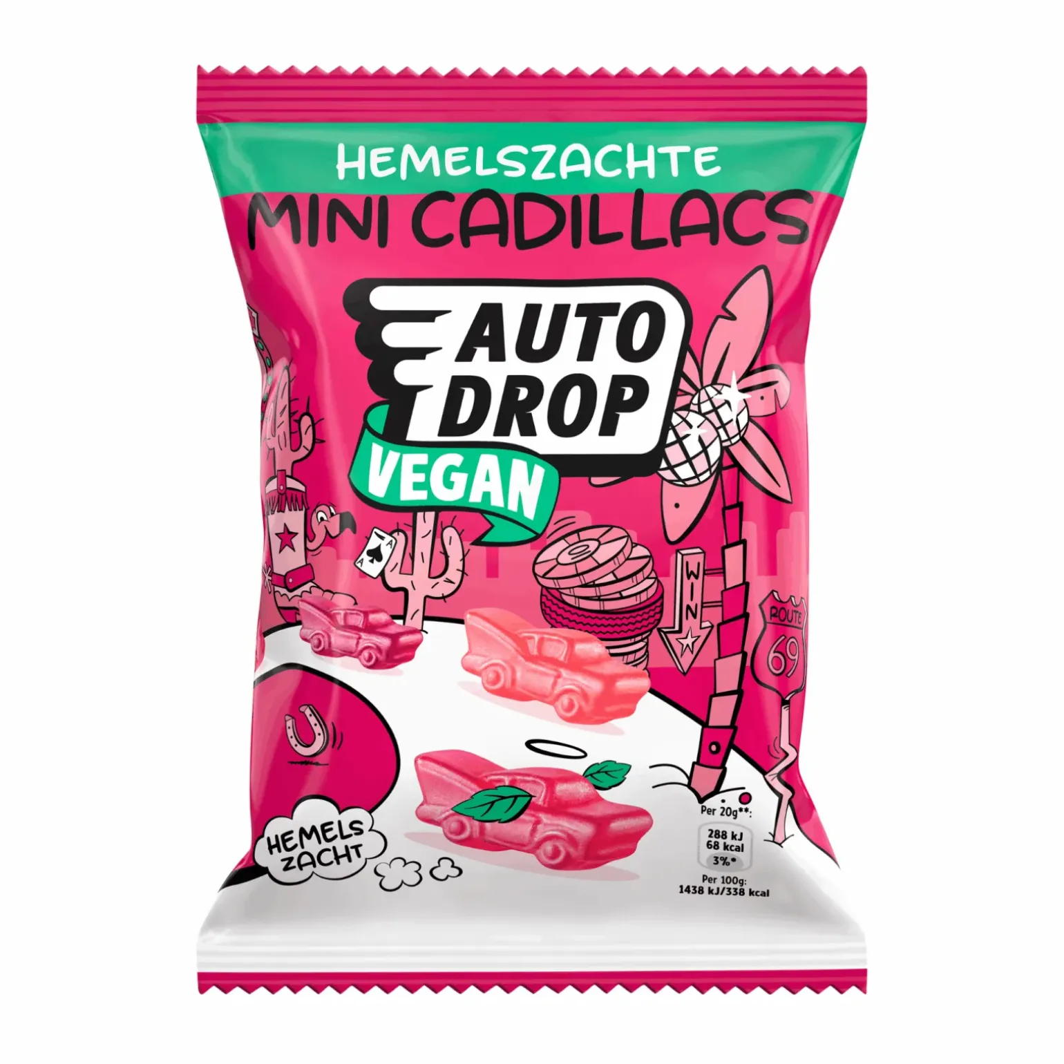 Autodrop Cadillacs zakjes Vegan (16x 20gr)