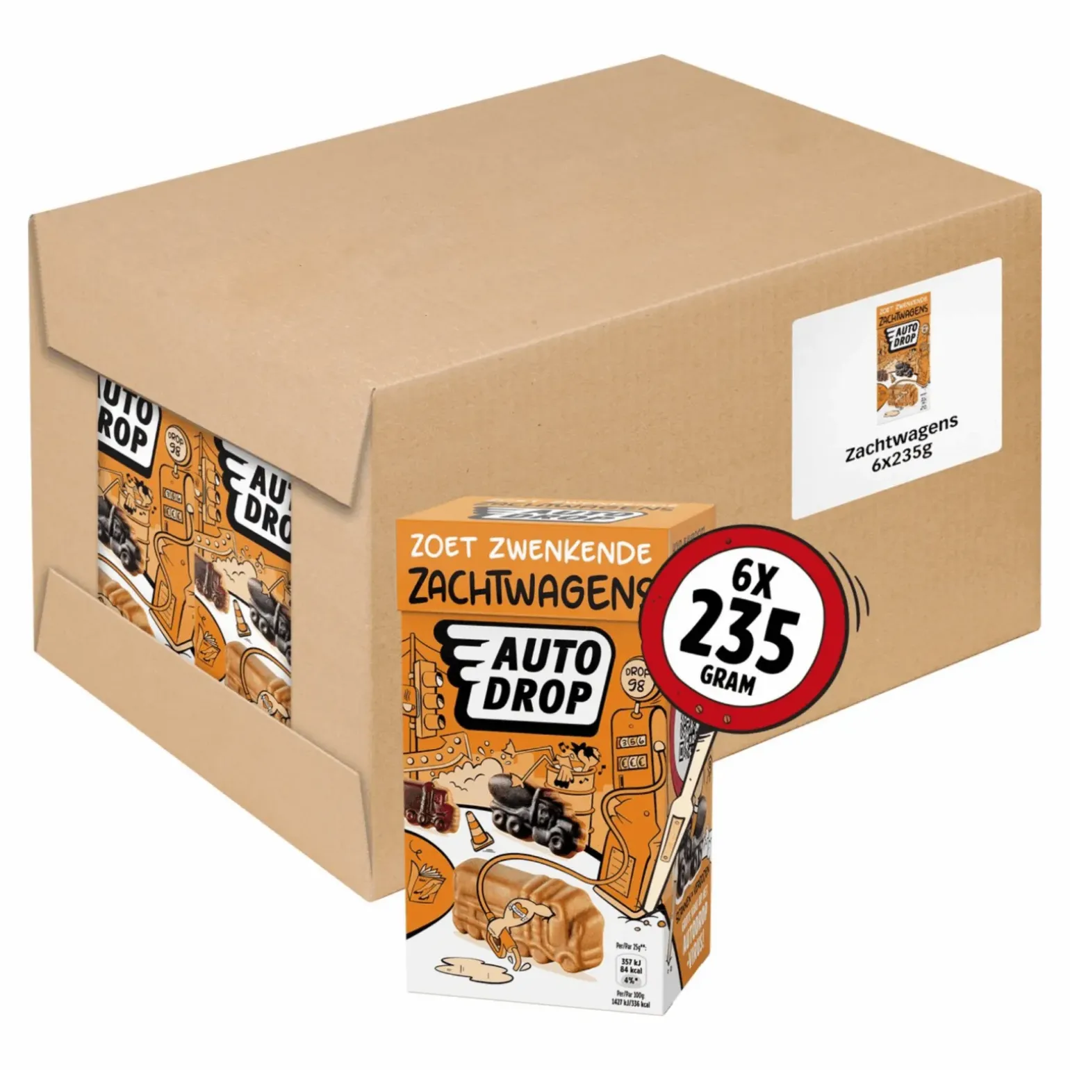 Autodrop Mixdoos Zacht Wagens (6x235gr)