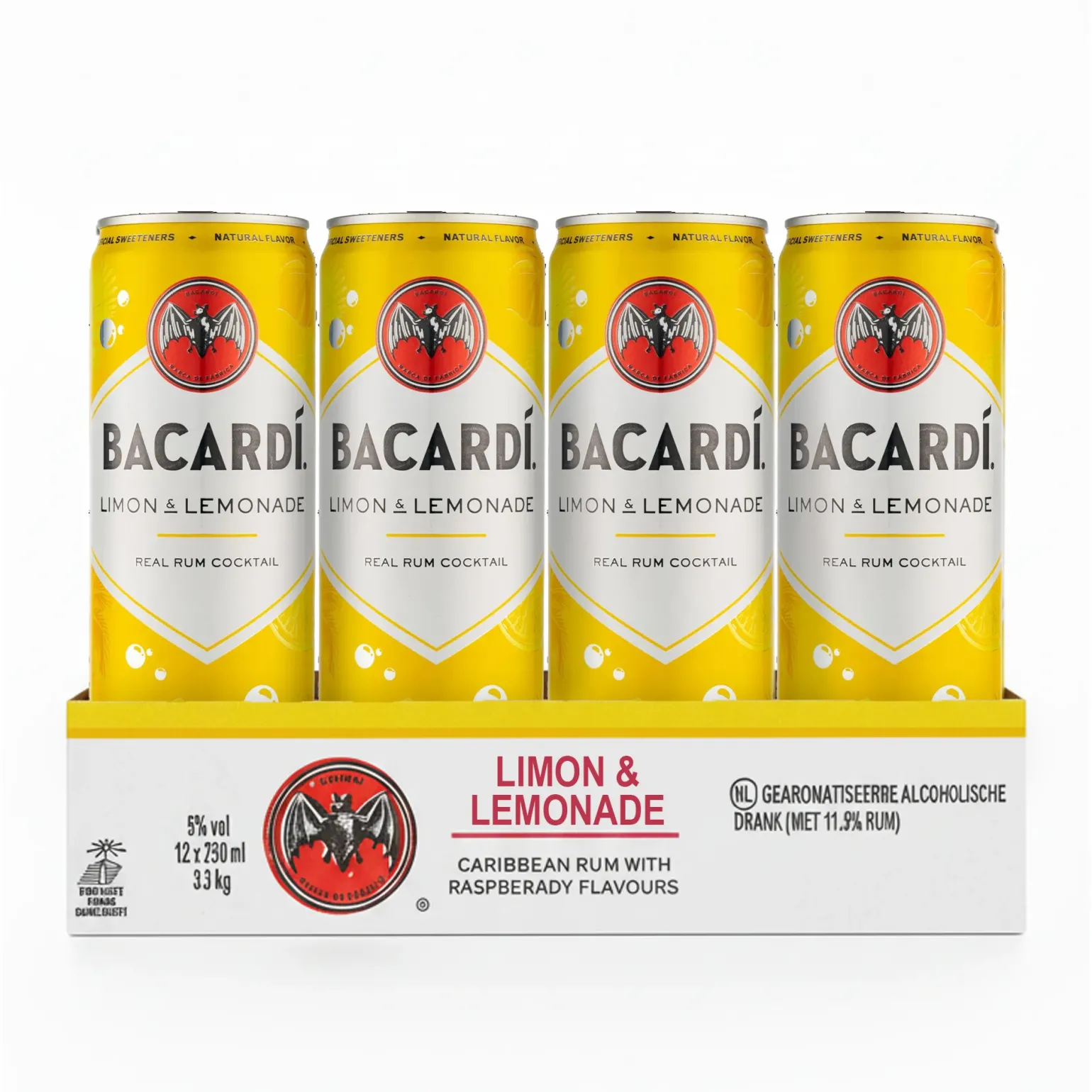 Bacardi Limon & Lemonade blik (12x 25cl)