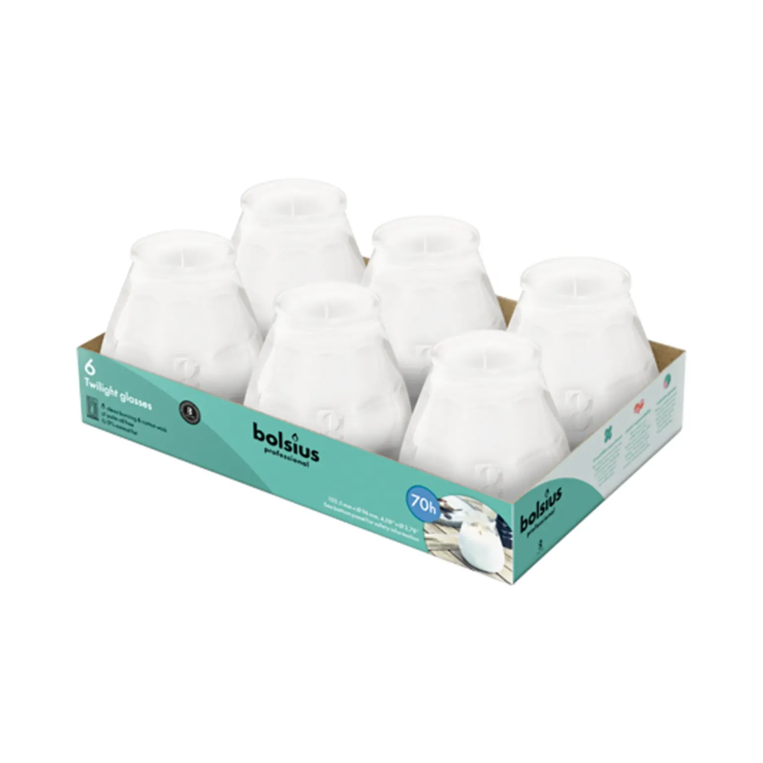 Bolsius Prof Twilight wit (6 stuks)