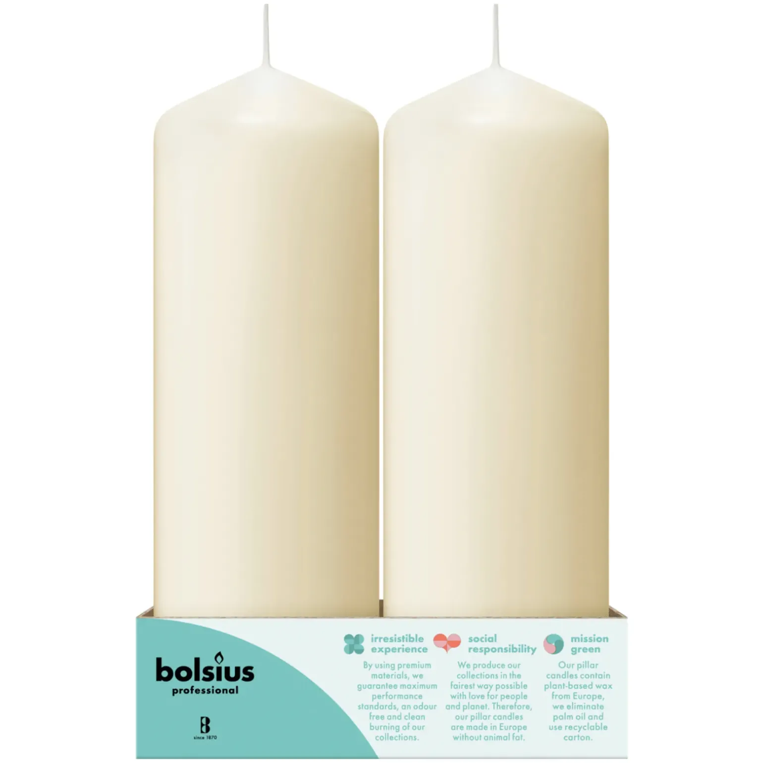 Bolsius Professional Stompkaars 20/7 ivoor (6 stuks)