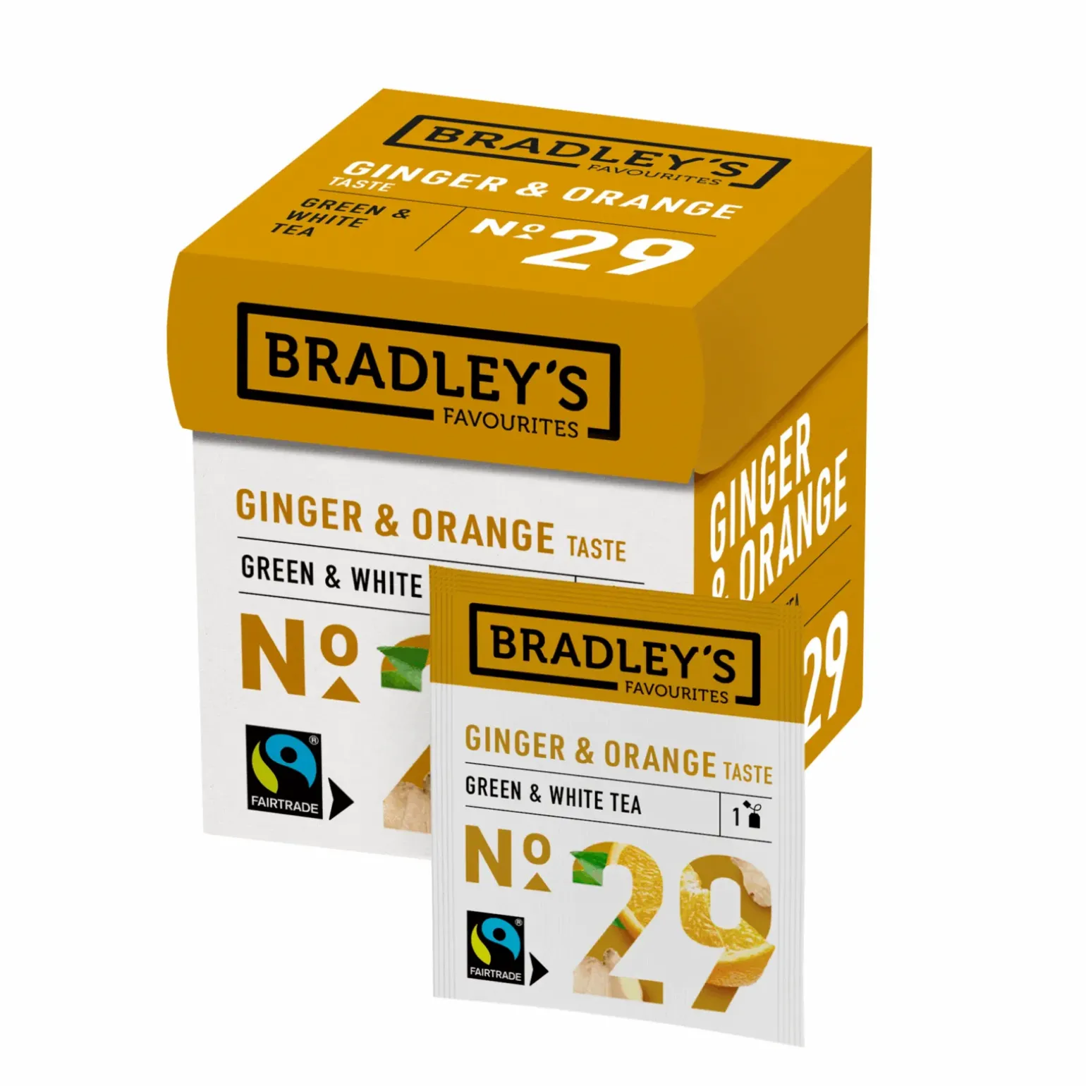 Bradley’s Favourites Green/White Tea Ginger & Orange No. 29 (72x 1.75g)