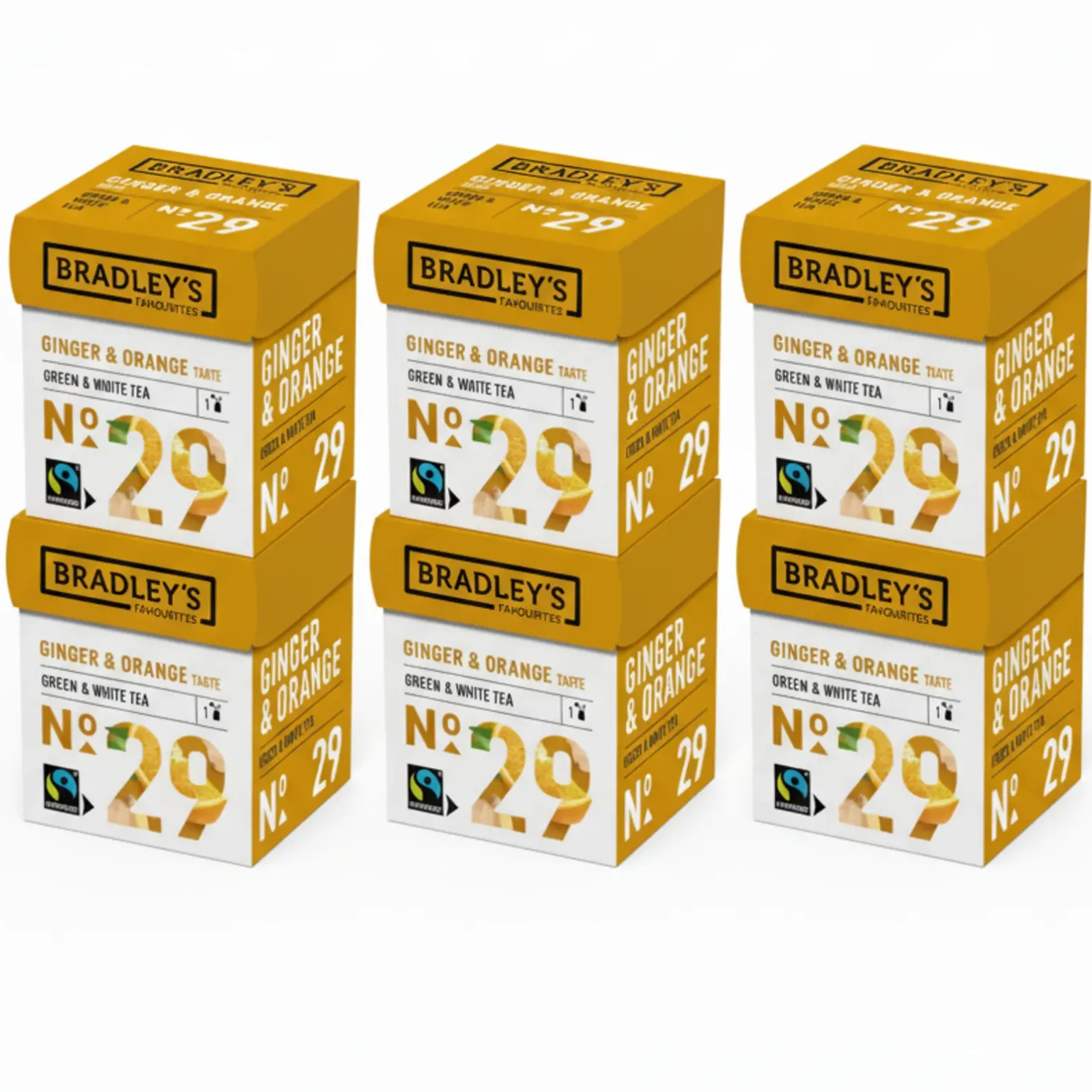 Bradley’s Favourites Green/White Tea Ginger & Orange No. 29 (72x 1.75g)