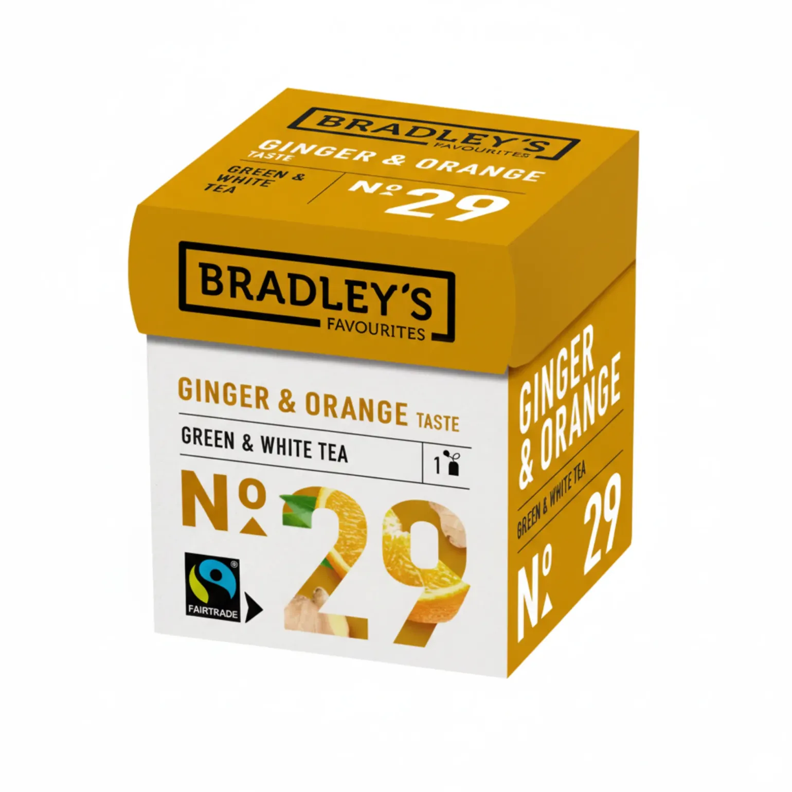 Bradley’s Favourites Green/White Tea Ginger & Orange No. 29 (72x 1.75g)
