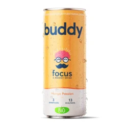 Buddy Mango Passievrucht Bio Blikje (12x 250ml)