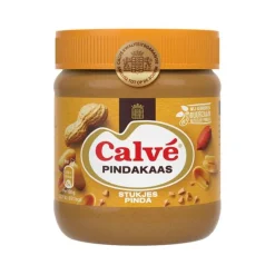 Calve pindakaas stukjes noot (12x 350gr)