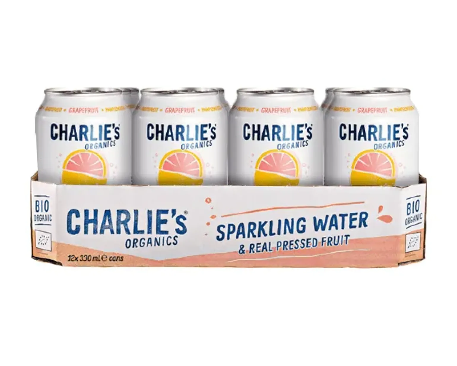Charlie’s Organic Sparkling Water Grapefruit Bio (12x 33cl)