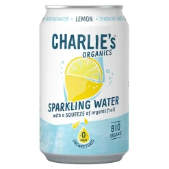 Charlie’s Organics sparkling water lemon bio blik (12x 33cl)