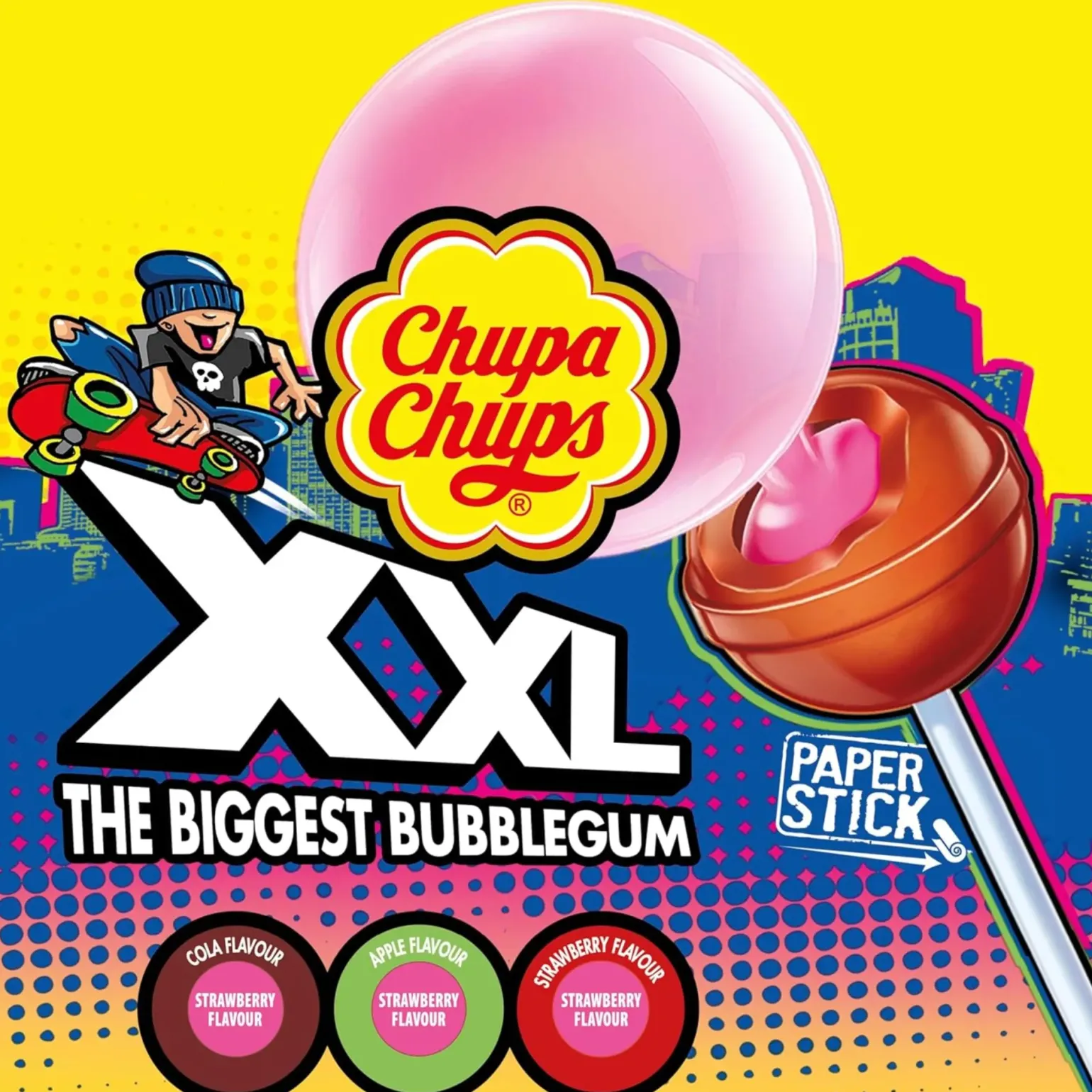 Chupa Chups XXL Lollie Met Bubblegum (25 stuks)