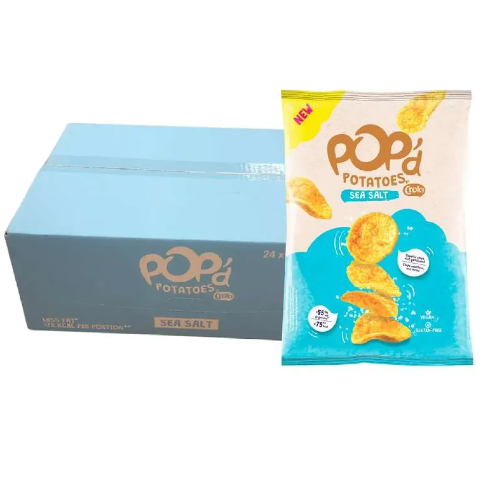 Croky Pop’d Potatoes Sea Salt (24x 17gr)
