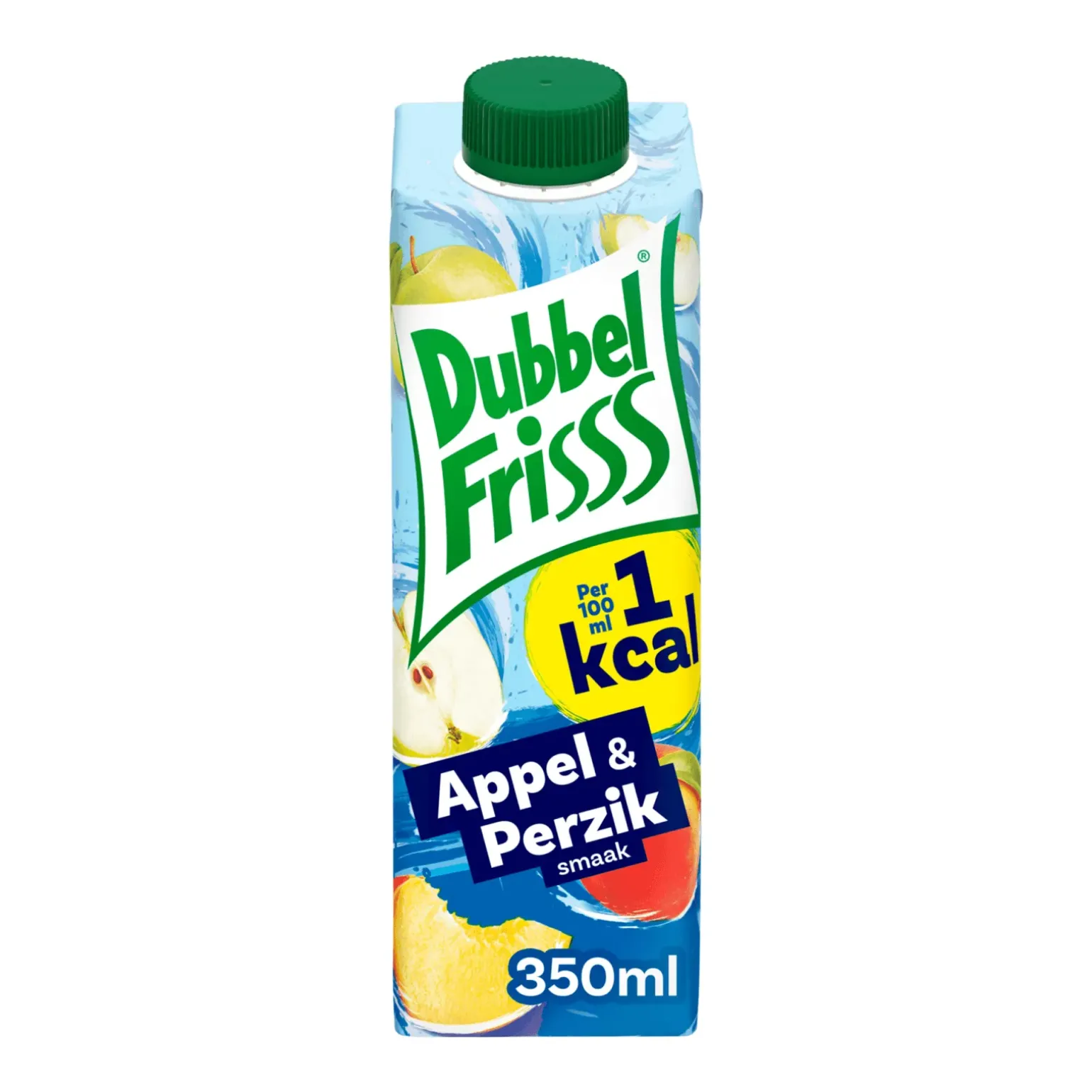 DubbelFrisss 1Kcal Appel Perzik pak (8x 350ml)