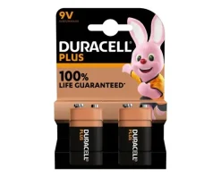Duracell Plus 100% 9V 2-pack 6LR61 (10 stuks)