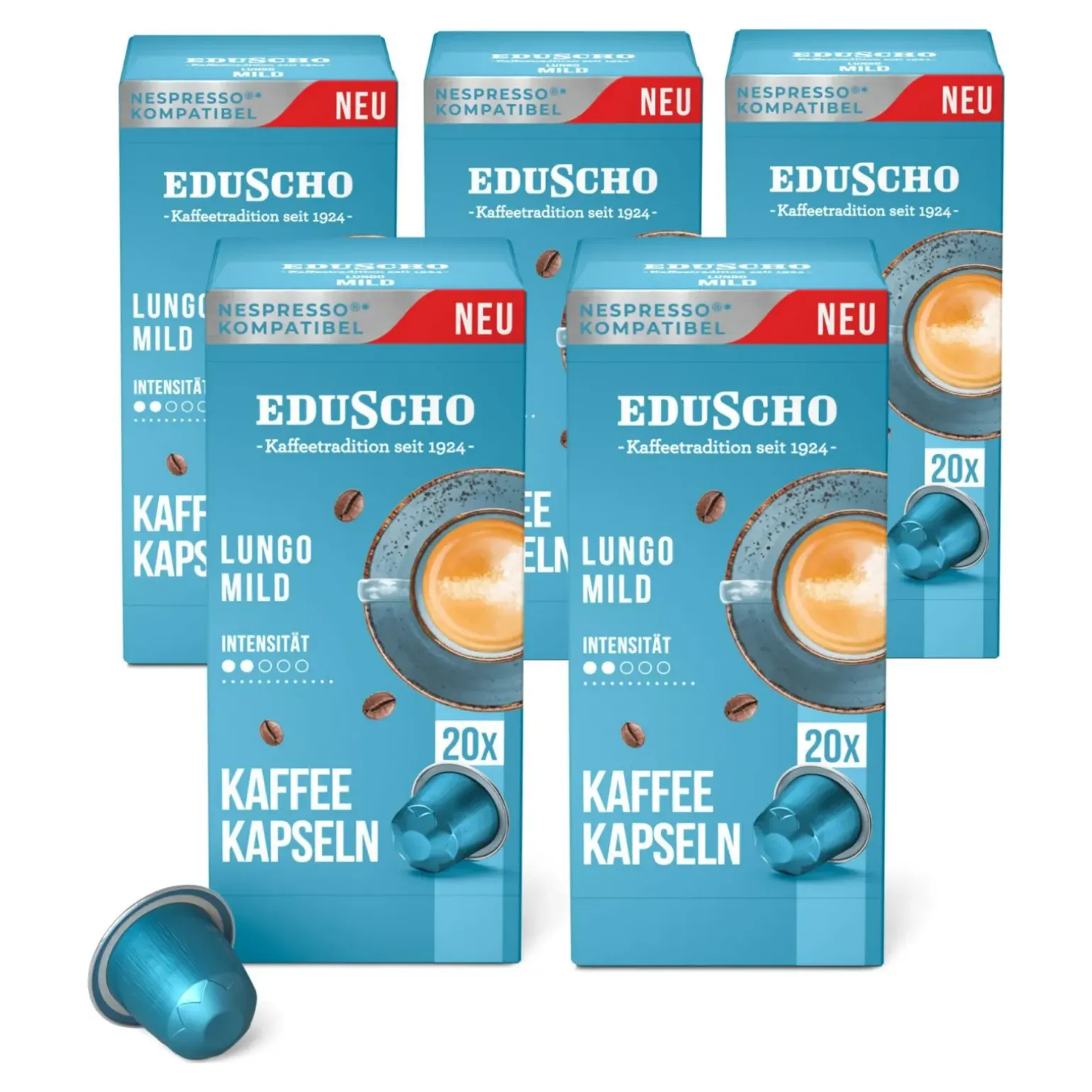 Edu Lungo Mild Cups (5x 20 cups)