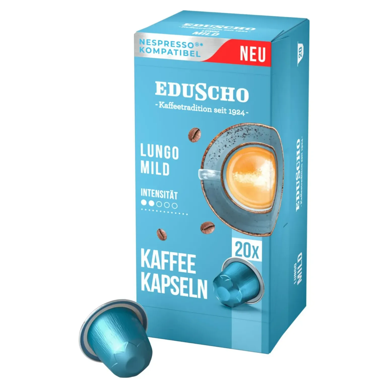 Edu Lungo Mild Cups (5x 20 cups)