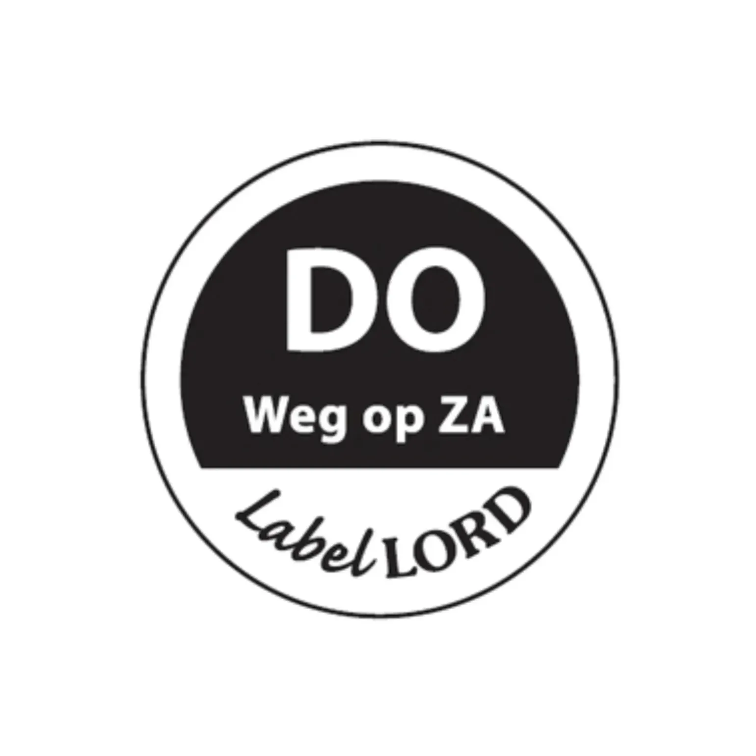 Etiket ‘Donderdag Weg Op Zaterdag’ (500 stuks)