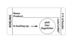 Etiket Koeling (250 stuks)