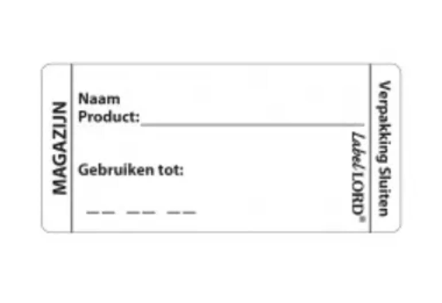 Etiket labellord magazijn (250 stuks)