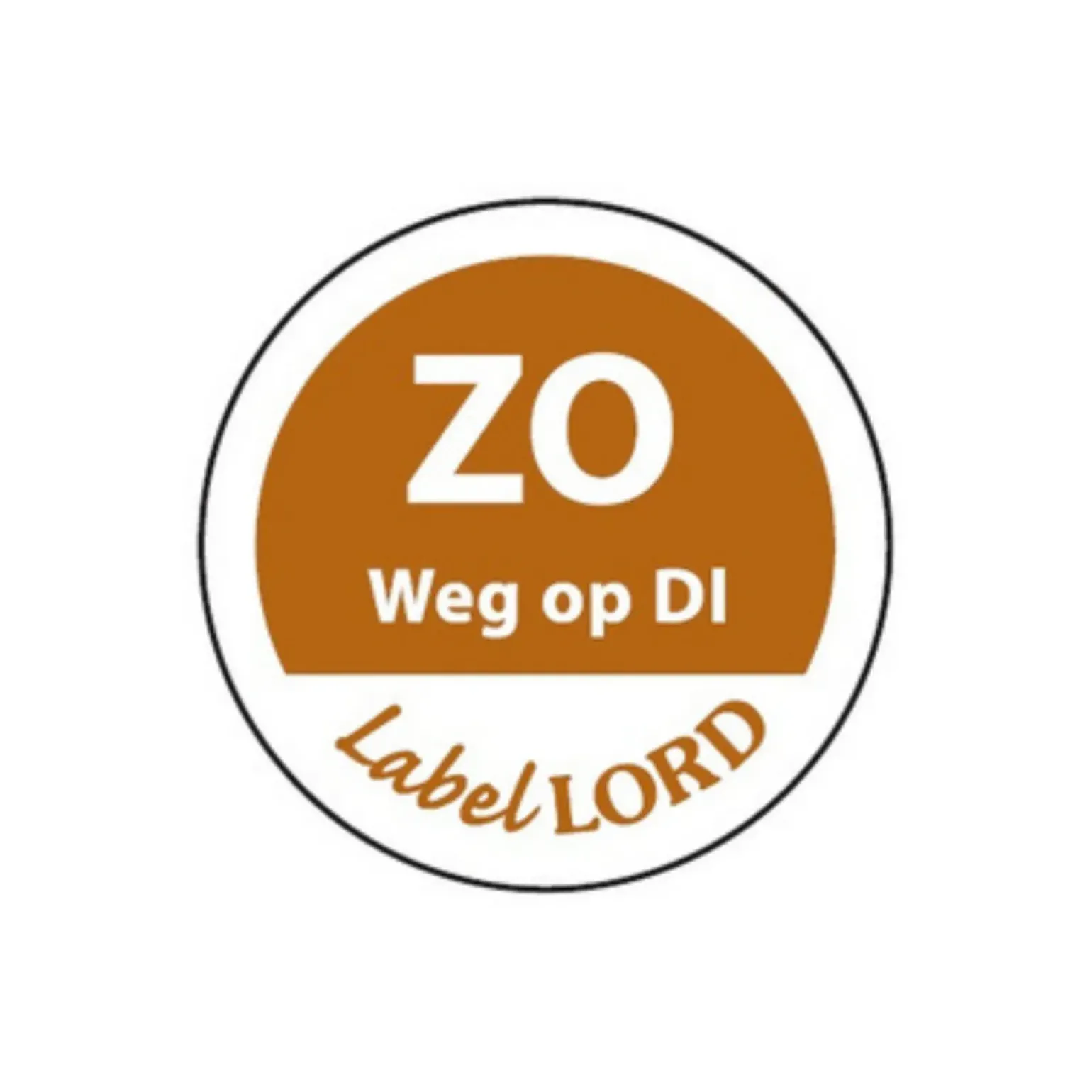 Etiket ‘Zondag Weg Op Dinsdag’ (500 stuks)