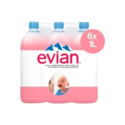 Evian 100% RPET (6×1 Liter)
