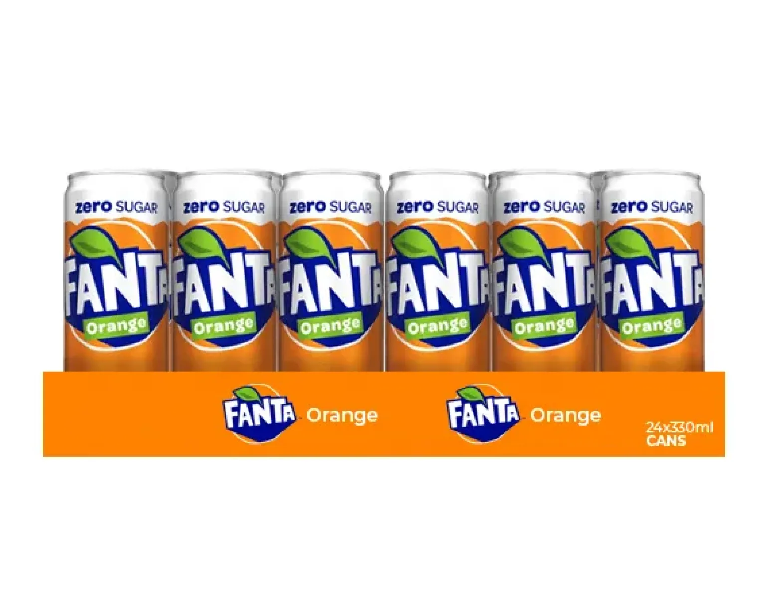 Fanta zero orange blik (24x 33cl)