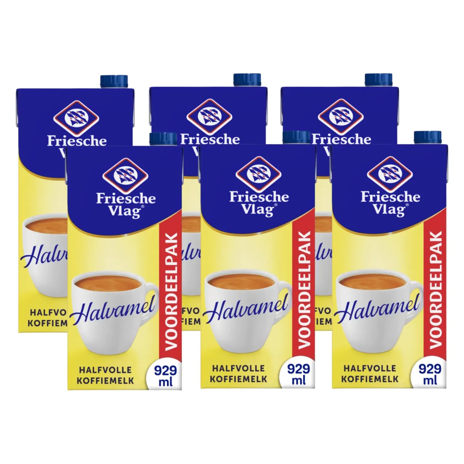Friesche Vlag Halvamel Pak (6x 930ml)