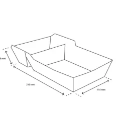 Frietbakje A20 BIO kraft/wit (A14+saus)(400 stuks)
