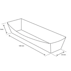 Frikandelbakjes A16 kraft/wit BIO (400 stuks)