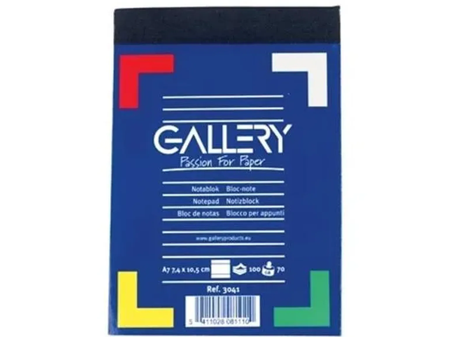 Gallery Notitieblok, ft A7, Gelijnd (100 vel)