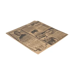 Hamburger zakje 17 x 18 cm vetvrij krant papier BIO (1000 stuks)