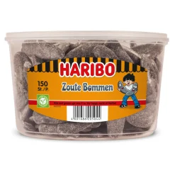 Haribo Drop Zoute Bommen (150 stuks)
