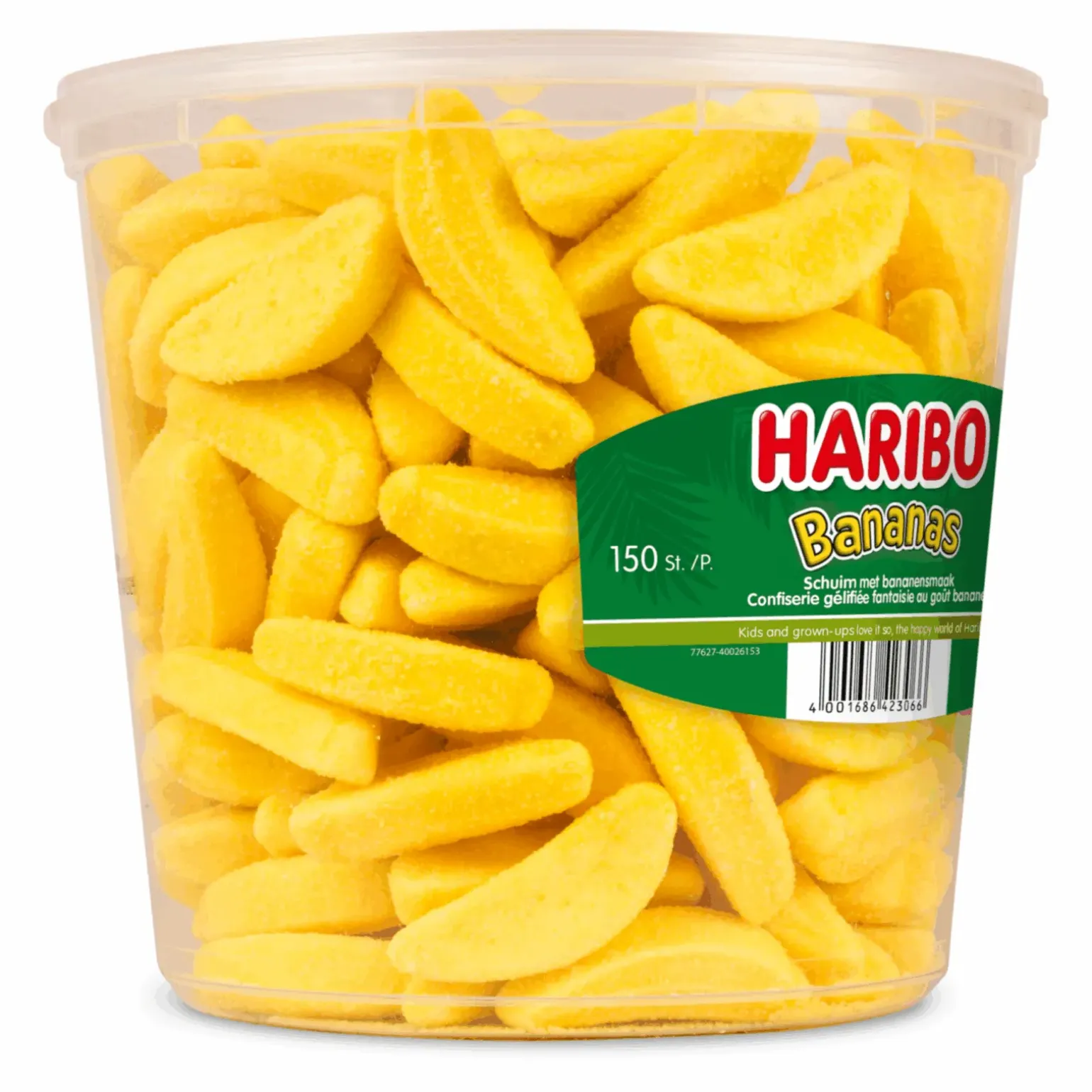 Haribo Schuim Bananen Gesuikerd (150 stuks)