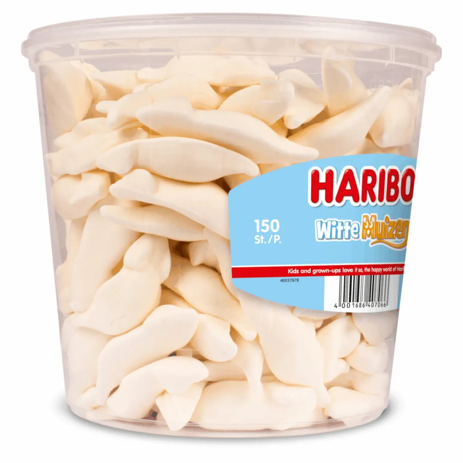 Haribo Schuim Witte Muizen (150 stuks)