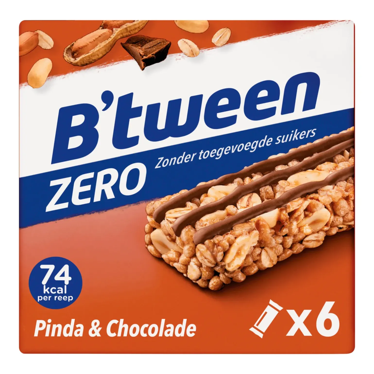 Hero B’tween Zero Pinda & Chocolade 20gr (10x 6-pack)