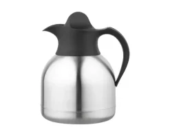 Isoleerkan Roestvrijstaal Zwarte Dop (1 liter)