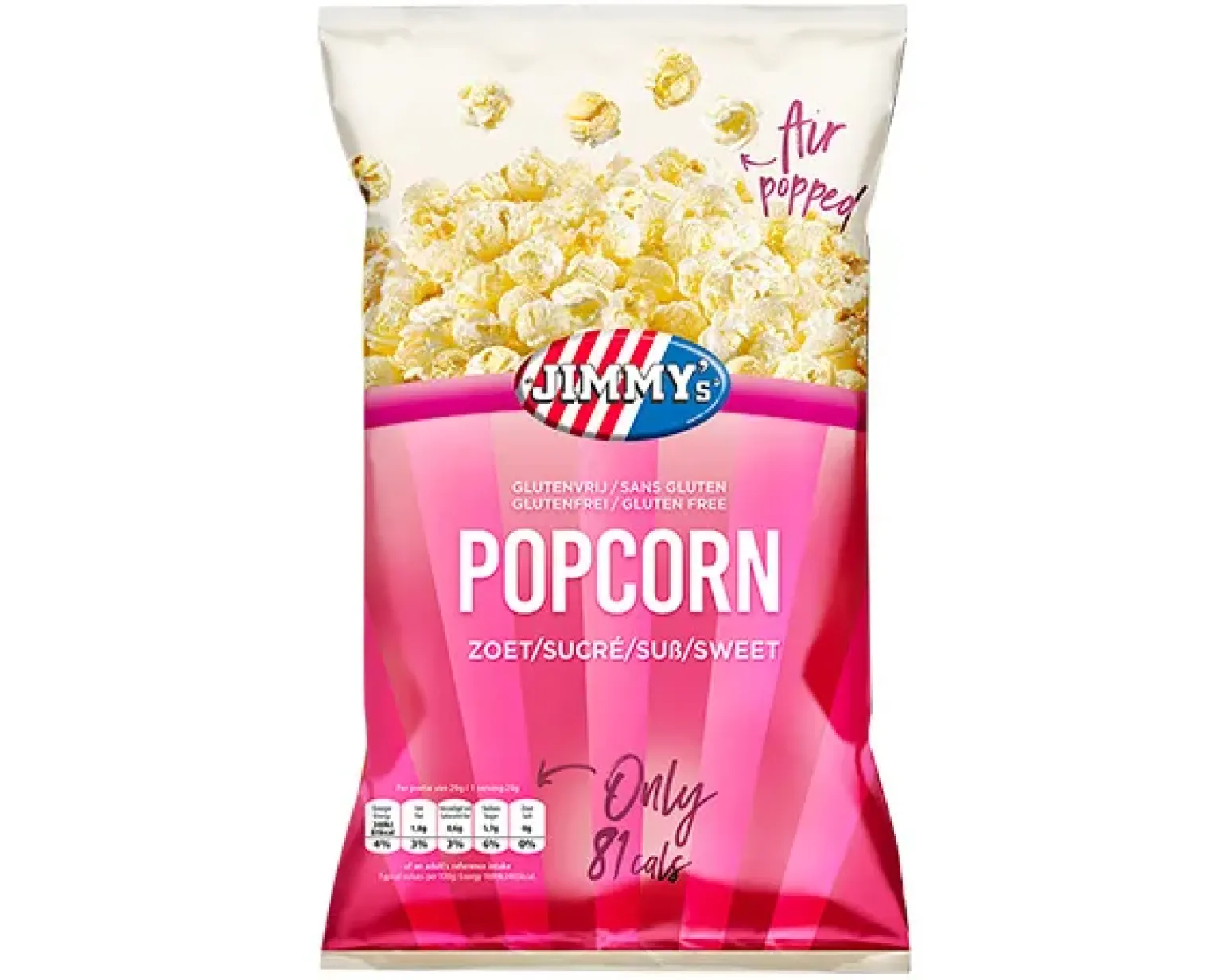 Jimmy’s Popcorn Zoet Zak (12x 60gr)