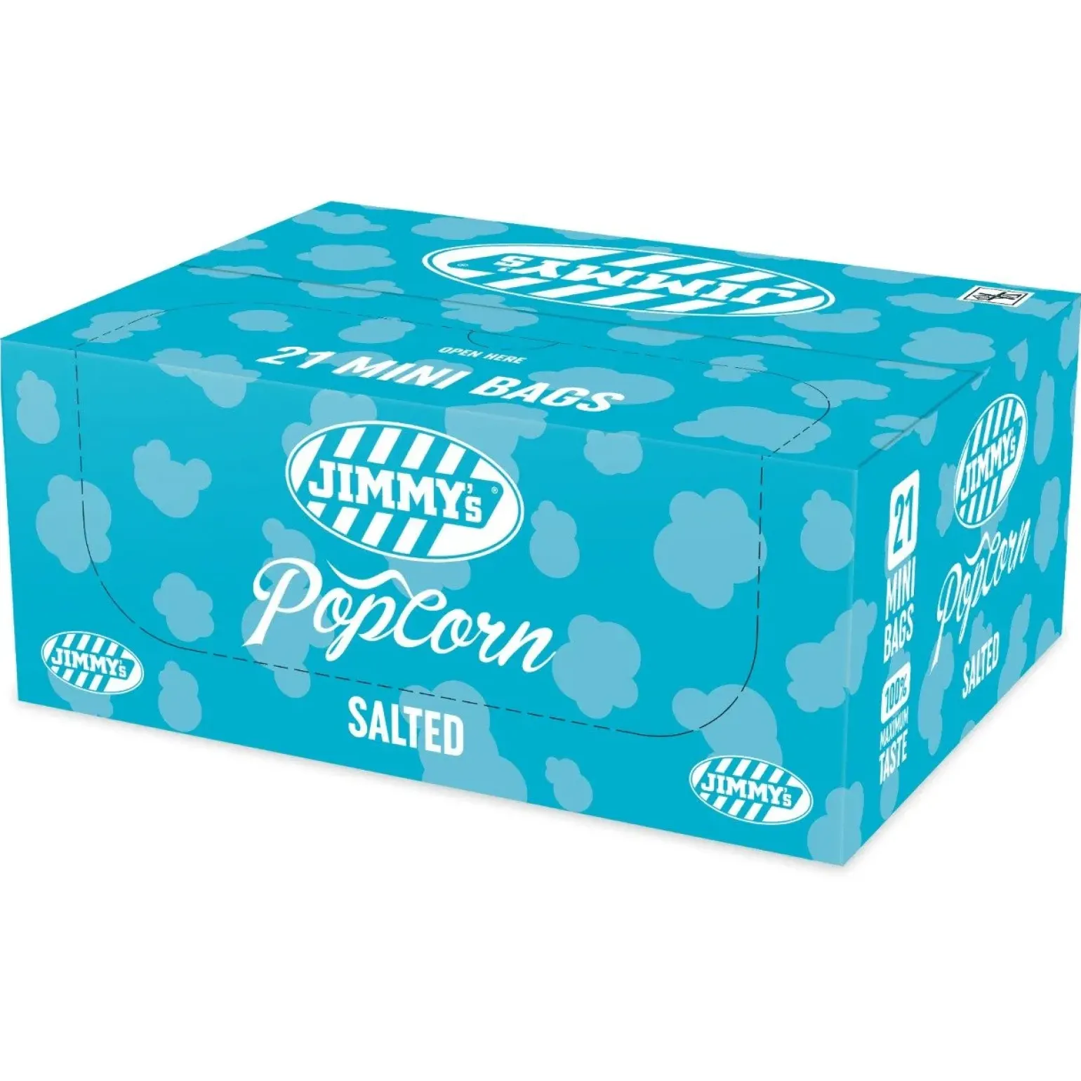 Jimmy’s Popcorn Zout Mini Bag (21x 17gr)