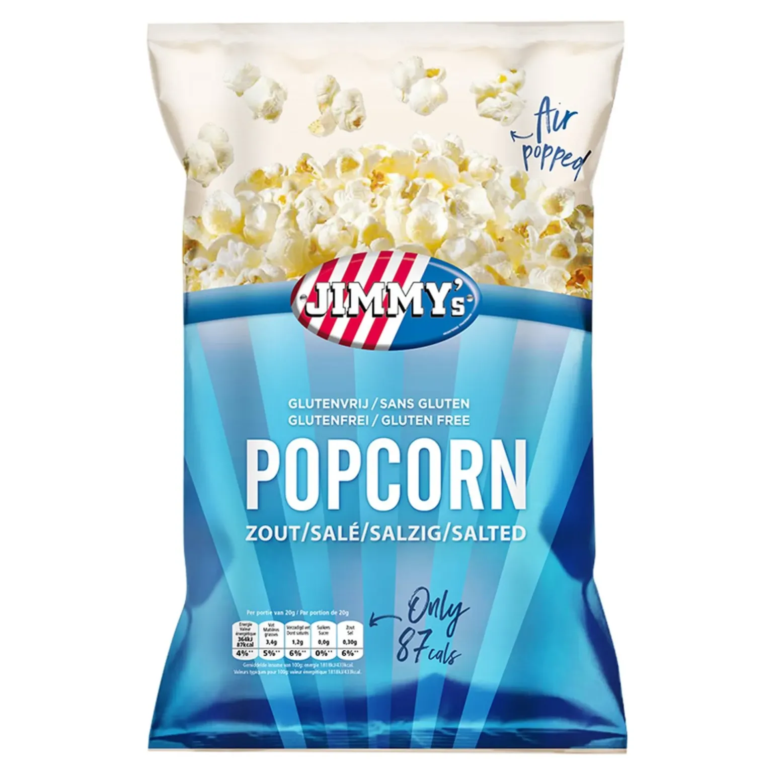 Jimmy’s Popcorn Zout Zak (12x 40gr)