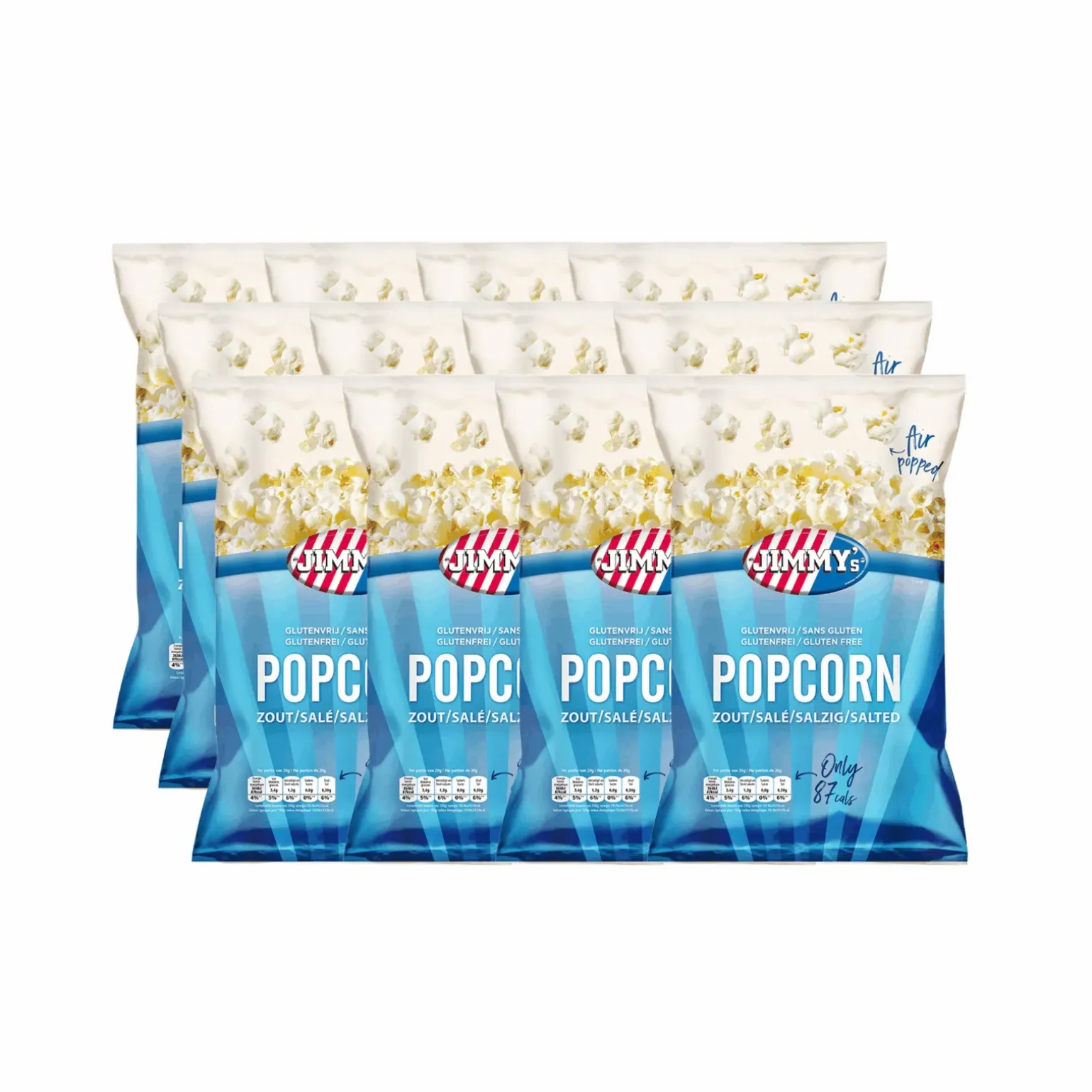 Jimmy’s Popcorn Zout Zak (12x 40gr)