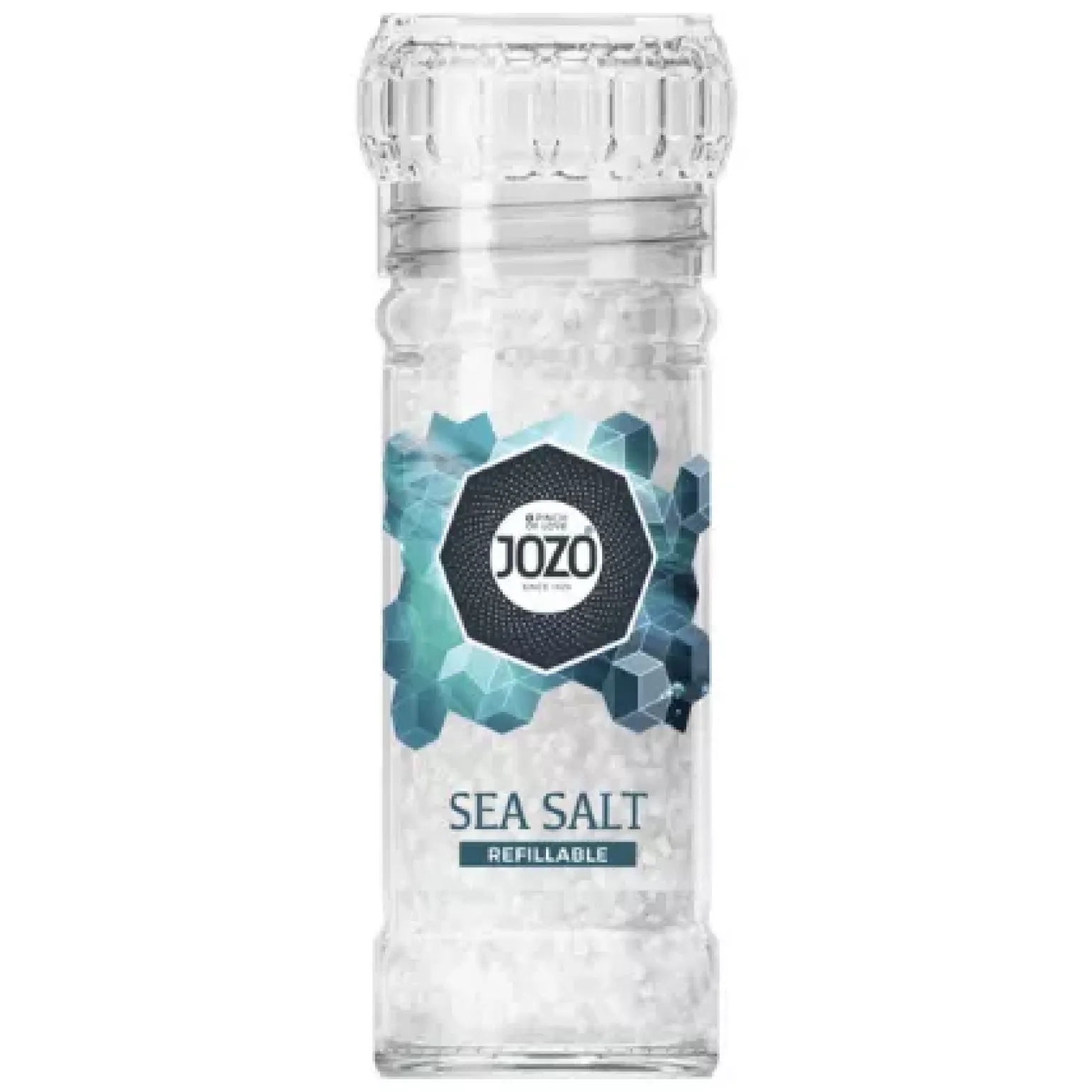 Jozo grof zeezout molen navulbaar (6x 100gr)