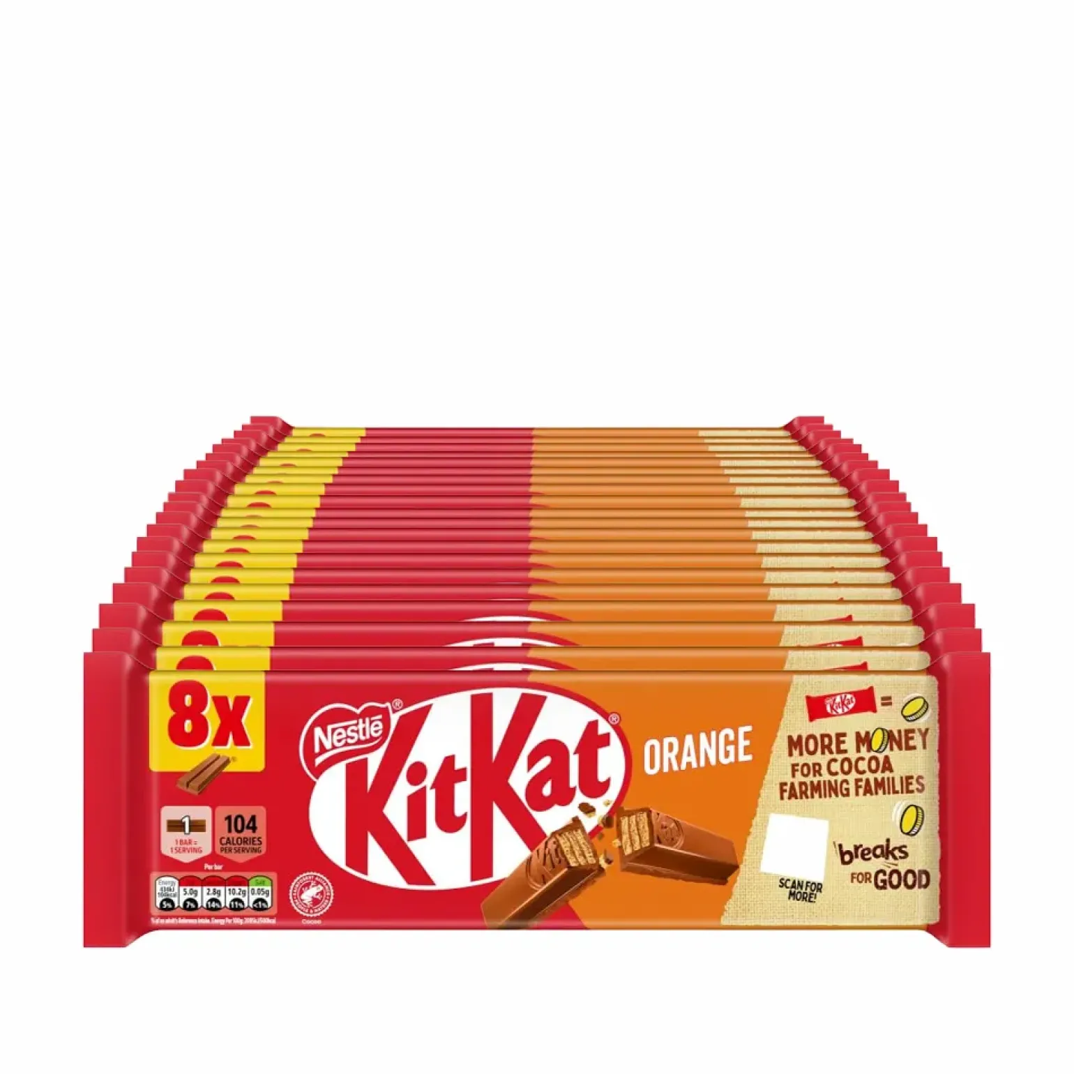 KitKat 2 Finger Orange 8-pack (20×165,5gr)