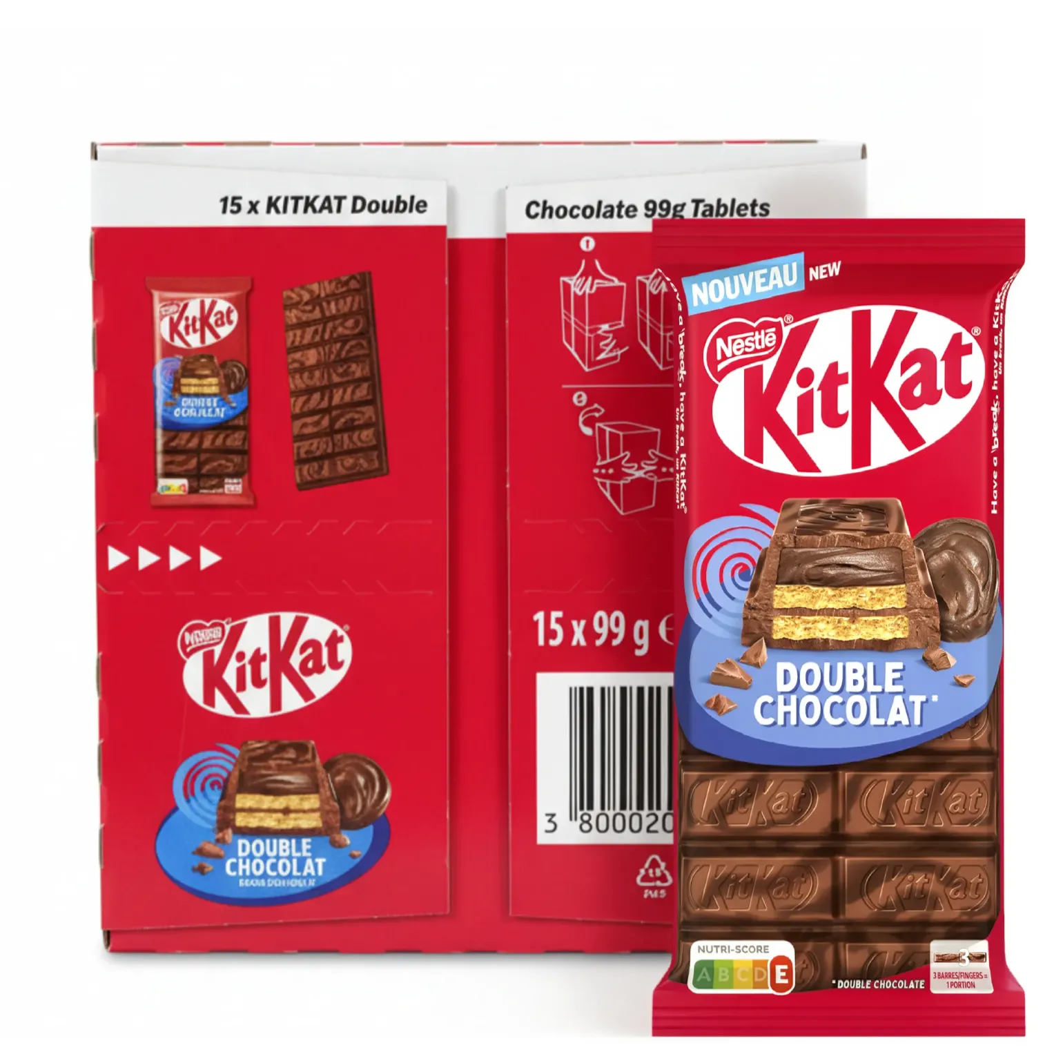 Kitkat Double Chocolate Tablet (15x 99g)
