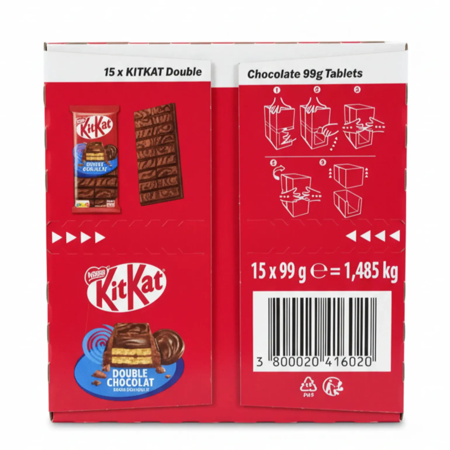 Kitkat Double Chocolate Tablet (15x 99g)