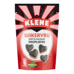 Klene Suikervrij Zout & Salmiak Dropliefde zakje (12x 90gr)