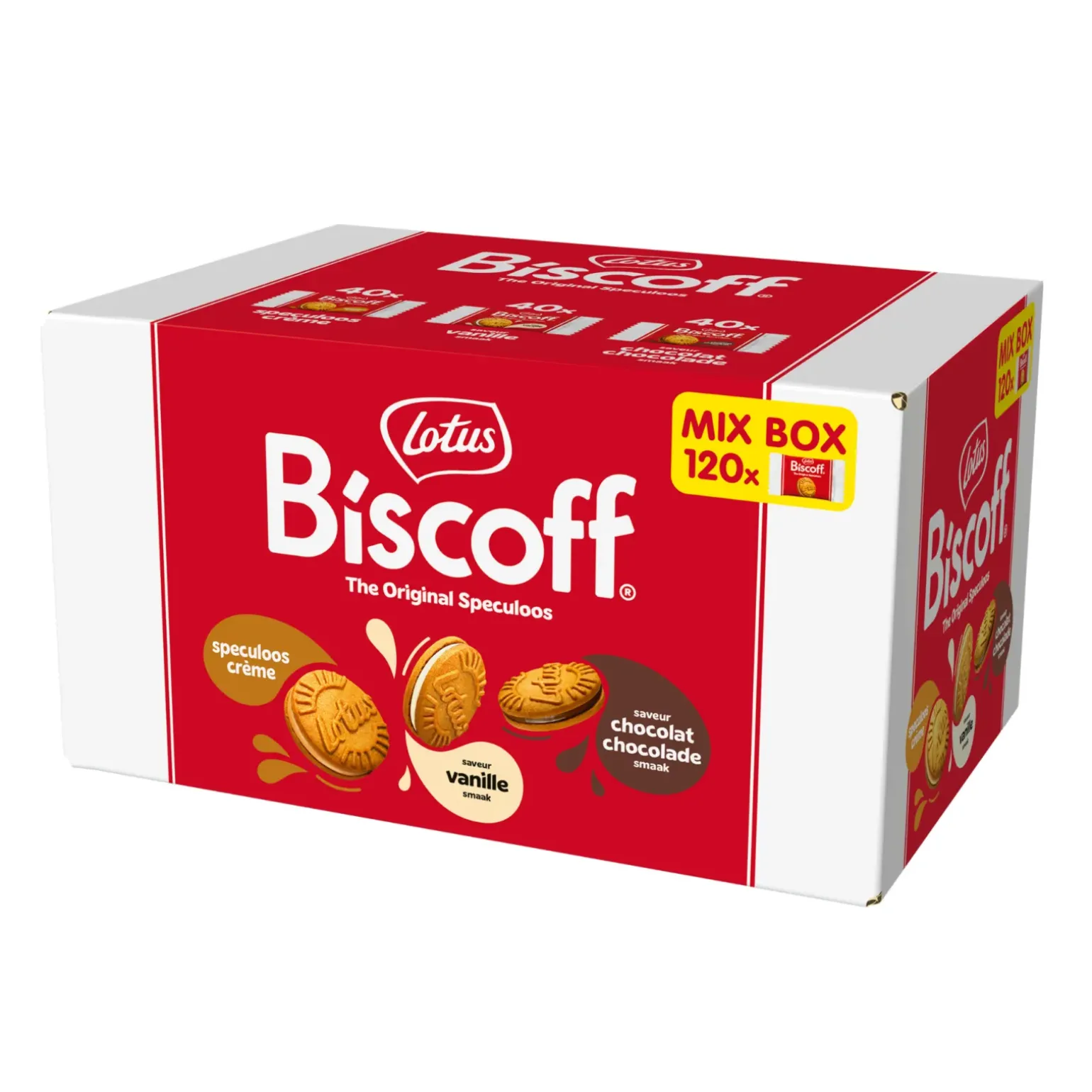 Lotus Biscoff Sandwich Cookie Mixdoos (120 stuks)