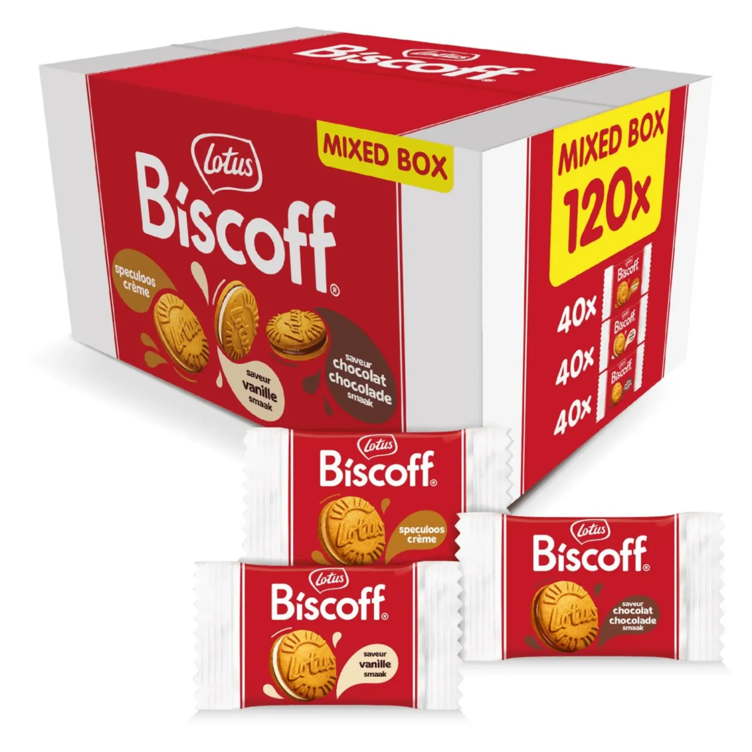 Lotus Biscoff Sandwich Cookie Mixdoos (120 stuks)